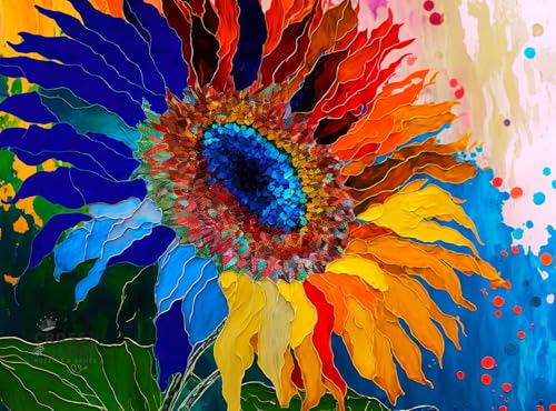 Cross & Glory | Jigsaw Puzzles for Adults | Sunflower Kaleidoscope - color: Sunflower Kaleidoscope