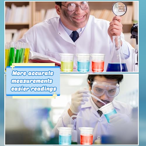 36 Pcs Plastic Measuring Cups Clear Graduated 100 ML/3.4 OZ Measuring Cups Mixing Beaker for Resin DIY Classroom Experiment Laboratory