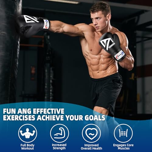 Boxing Gloves for Men Women, Training Sparring Boxing Gloves, Heavy Punching Bag Workout Gloves for Boxing Kickboxing Muay Thai Mixed Martial Arts MMA Training - color: Black