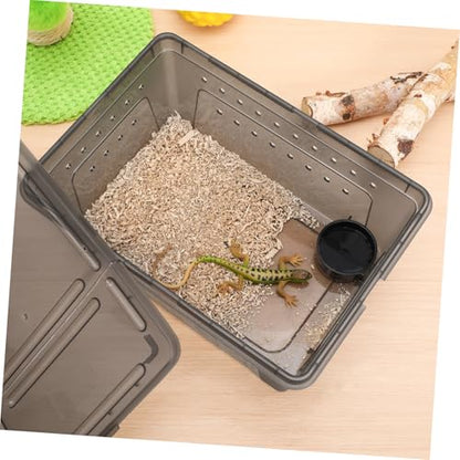 Reptile Terrarium Box Plastic Feeding Container for Bearded Dragons Turtles Geckos and Other Pets Reptile Tank for Pet Supply and Habitat Care