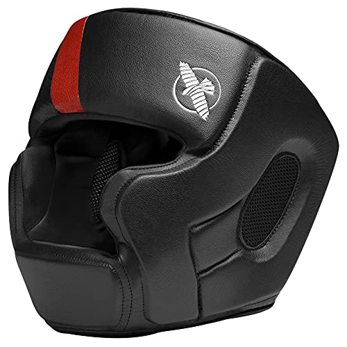 Hayabusa T3 Adjustable MMA Headgear - color: Black/Red, size: Large