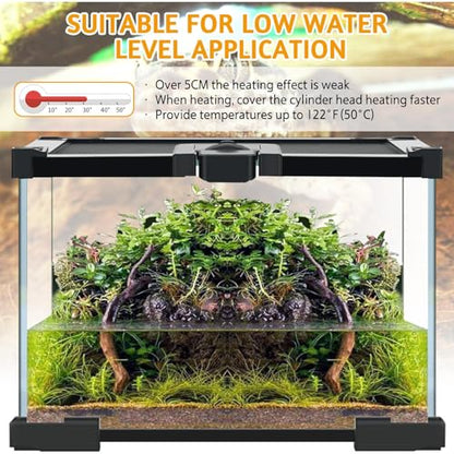 Hamiledyi Reptile Heating Pad 23W, Waterproof Under Tank Heater Mat 8x12 Inch for 30-40 Gallon Terrariums, Safe Heat Mat for Bearded Dragons, Leopard Geckos, Hermit Crabs, Snakes & Lizards