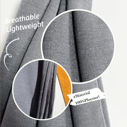 Harewom Muslim Hijab for Women Soft Stretch Headscarf Large Plain Turban Wrap Shawl Head Wrap for Everyday Wear - color: Dark Grey Hijab Headscarf