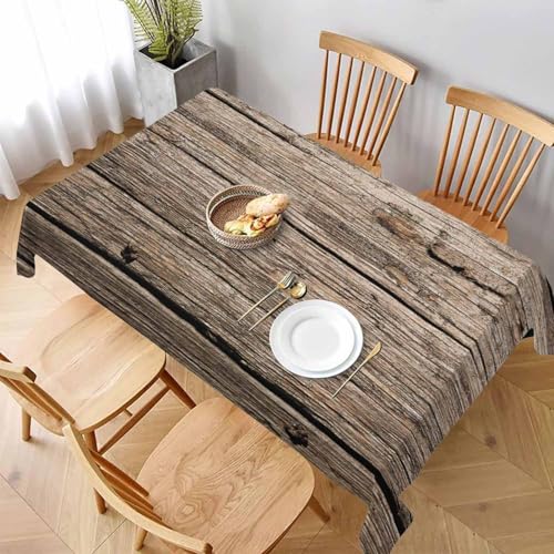 Wood Rustic Old Barn Rectangle Tablecloth 60x84 Inch Natural Wooden Colors Decorations for Kitchen Home Dinner Party Picnic Table Cloths for Outdoors - color: Wood Rustic Old Barn