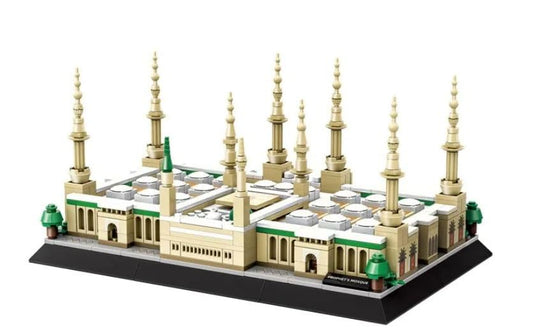 Masjid Nabawi Prophet's Mosque Building Block Set, Architecture Model Kit, 594 Pieces