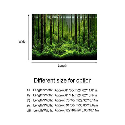 Aqrium Background, 3D Effect Waterproof Fore Landsce Underwater Fish Tank Backdrop Poer Decoration PVC Adhesive Sticker(12246Cm)