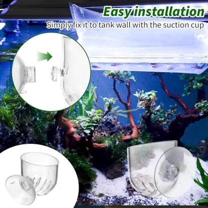 Yolev Aquarium Plant Holder 2Pack Clear Plant Holder Pot Holder Planter Cup | for Fish Tank, Hanging Fish Tank Plants, for Aquarium, with Suction Cup
