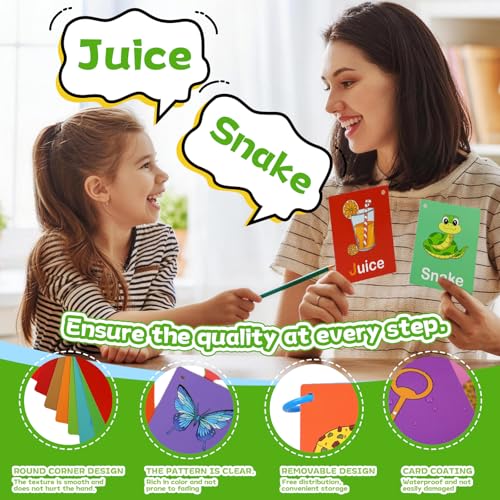 Toddler Learning Flash Cards, 60 PCS Double Sides Flashcards for Alphabets, Numbers, Colors, Shapes, Sight Words, Baby Cognitive Flashcards for Kids, Preschool Kindergarten Learning Activities - style: Cognitive Learning Cards