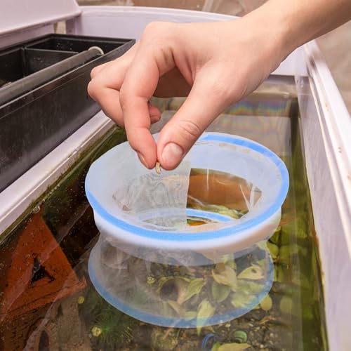 Kisangel Guppy Breeding Box Fish Tank with Nylon Mesh Floating Isolation Net Aquarium Nursery Tank Divider for Small Pet Fry Hatchery