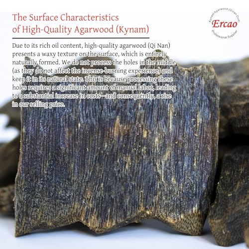 Chinese Natura Kynam Agarwood （Qinan Oud） - Boasts a Distinctly Unique Aroma, Ideal for Home Incense, Meditation & More | Sustainable Harvesting (20g Experience Pack - High Grade - Block) - color: 20g Experience Pack - High Grade - Block
