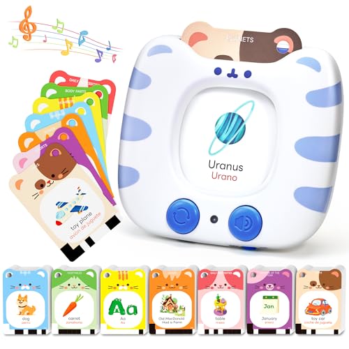 JoyCat Spanish & English Bilingual Talking Flash Cards for Toddlers 1-5 - style: 454 Words Bilingual-White