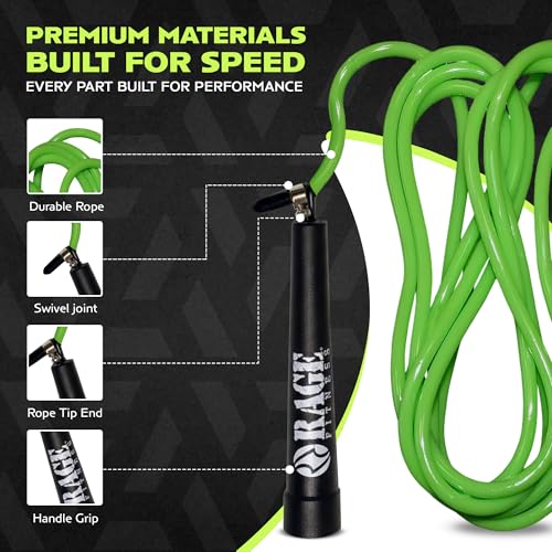 R2 Speed Jump Rope, Adjustable PVC, Smooth Bearings, Fast Cardio Workout