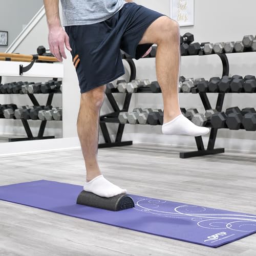 OPTP AXIS Firm Foam Roller, High Density Foam Roller for Physical Therapy, Yoga, Pilates, Fitness Exercise and Sports Training (Black, 12" X 3" Half-Round) - color: Black - 12" X 3" Half-round