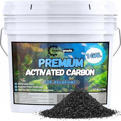 TradeGrade Premium Activated Carbon (1 Gallon) Granular Charcoal Filter Media for Aquariums & Water Purification