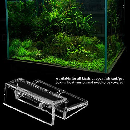 TOPINCN Aquarium Glass Cover Holder, 20Pcs Acrylic Clips, Transparent, 12mm - size: 12mm