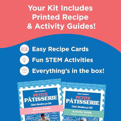 BāKIT Box Gluten-Free Macaron Baking Kit for Kids – Make Rosette French Macarons with Chocolate Buttercream – DIY Gluten-Free Dessert Kit with Pre-Measured Ingredients – STEM Activity for Girls & Boys - color: Gluten Free Rosette Macarons