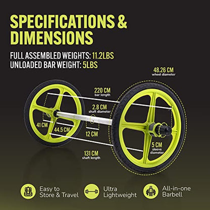 AXLE Home Gym Workout Barbells - Barbell Weight Set for Strength Training