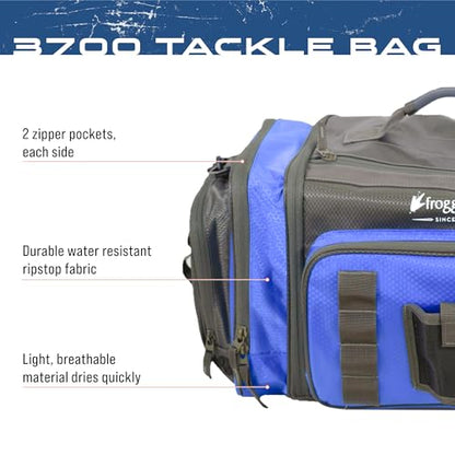 FROGG TOGGS Heavy Duty Fishing Tackle Duffle Bag, Blue, 3700 - color: Blue, style: 3700