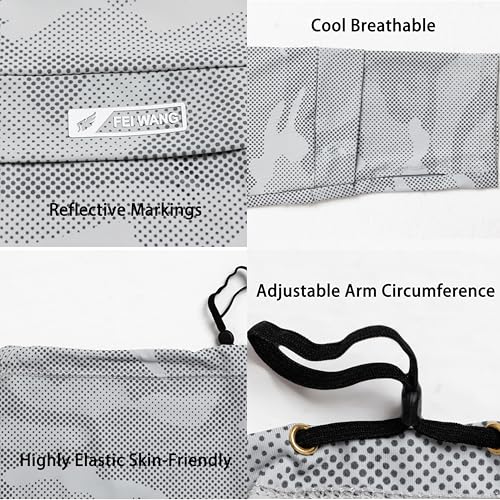 UV-Sun-Protection-Arm-Sleeves for Men Women Youth Cooling Arm Cover with Thumb Hole for Summer Outdoor Sports