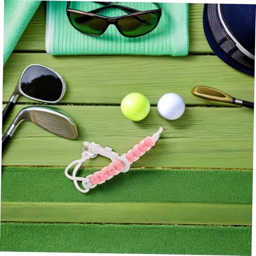 Golf Shot Counter Bracelet for Women, Rhinestone Beaded Manual Score Keeper, Portable Pink Golf Stroke Counter for Course Competition and Training