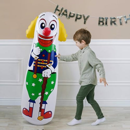 Jet Creations Inflatable Clown Punching Bag, 42" Tall