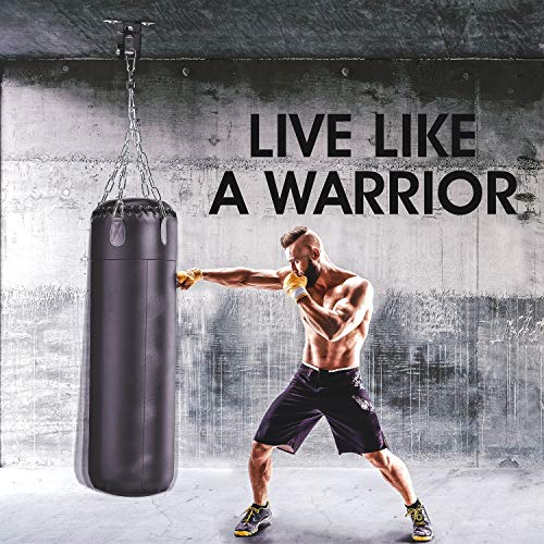 Yes4All Punching Bag Hanger, Stainless Steel Swivel Chain with 4 Snap Hooks for Heavy Bag, Gym Swing, Trapeze, and Hammock - color: Wood Beam Hanger with chain