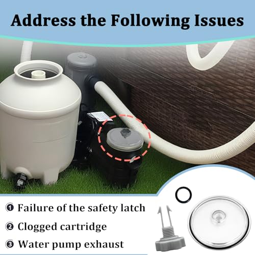 Pool Leaf Trap Cover Lid with O-Ring and Valve Kit for Intex, Replacement Parts for 12 Inch Sand Filter Pumps, Compatible with SF15110, SF70110, SF60110