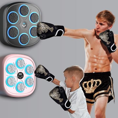 MEGELIN Music Boxing Machine with Boxing Gloves,Wall Mounted, Bluetooth Boxing Training Punching Equipment