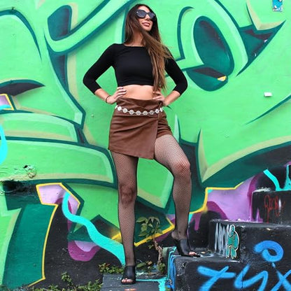 Millennials In Motion Sheer Elegance Patterned Tights - color: Back Seam