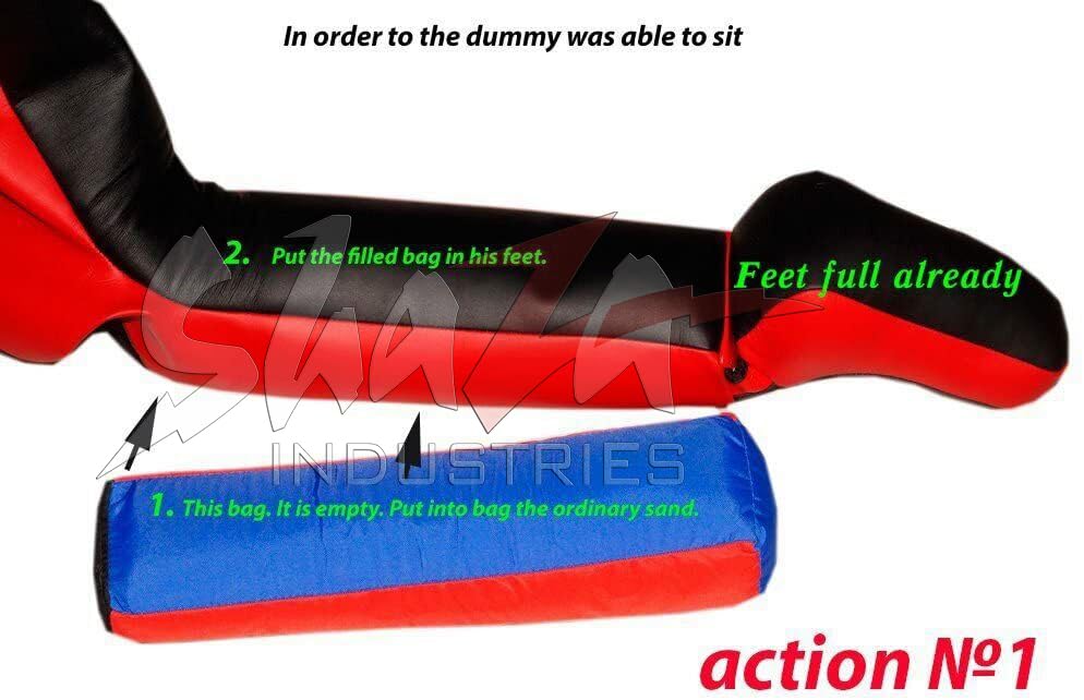 Shaza MMA BJJ Wrestling Dummy Bag Partially Filled - size: 72 inches|6 Feet|180cm