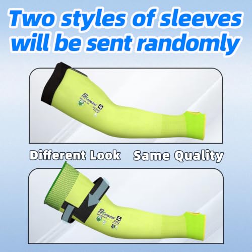 Schwer 18in AIR-SKIN A6 Cut Resistant Arm Sleeves for Gardening, S901 - color: Yellow, size: 18 In-1 Pair