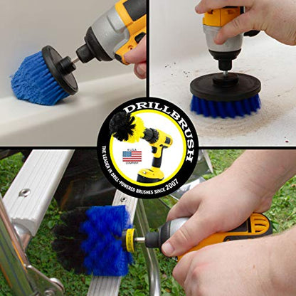 Drill Brush Aquatic Cleaning Brush Set - Fish Tank Accessories - Boat Accessories - Aquarium Scrubbing Kit - Swimming Pool Brushes - Pool Cleaning Household Set - Fish Tank Cleaner - Cleans Boat Seats - color: Blue