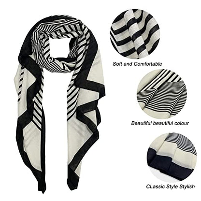 FINIZO Women's Fashion Scarves, Lightweight Cotton Blend Neck Scarves - color: 22