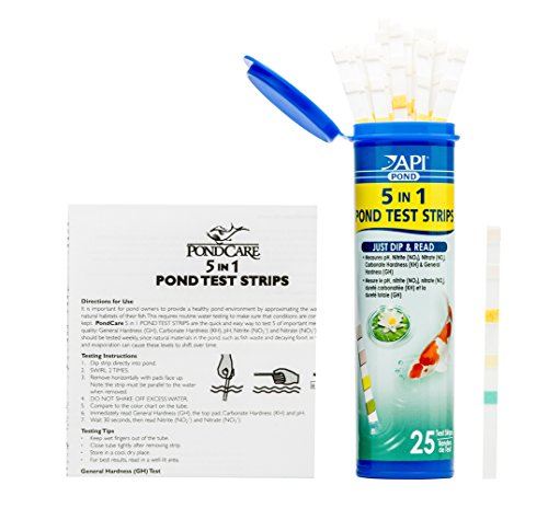 API POND 5 IN 1 POND TEST STRIPS Pond Water Test Strips 25-Count - style: Test Strips