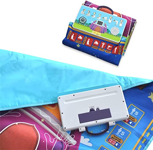 Electronic Adult/Children Educational Interactive Prayer Mat-Islamic, Smart Intelligent Muslim Prayer mat, Green -Blue