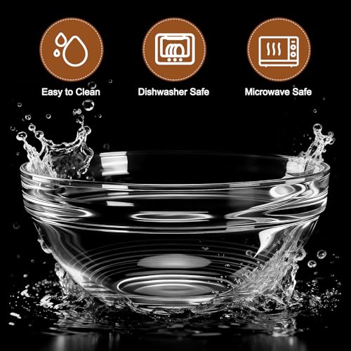Replacement Glass Bowl for Feoyoho 7.2in Feeder Stand – 60.9 oz / 7.5 Cups (Replacement Only), Dishwasher & Microwave Safe - size: For 7.2ʺ Tall Stand (Large, 60.9 oz)