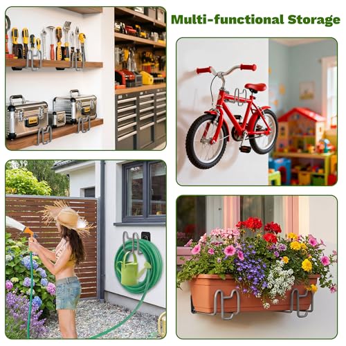 Garden Hose Holder with Hook - Heavy Duty Garden Hose Hanger with Sprayer Storage Design, Wall Mount Water Hose Storage for Outside Yard Lawn and Garage - color: 1pc Gray