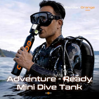 GOYOJO Mini Scuba Tank, Portable Diving Lung Air Tank with DOT Certified | Refillable Emergency Backup Pony Bottle for Snorkeling, Underwater Breathing, Training - color: 0.5L Black & Green