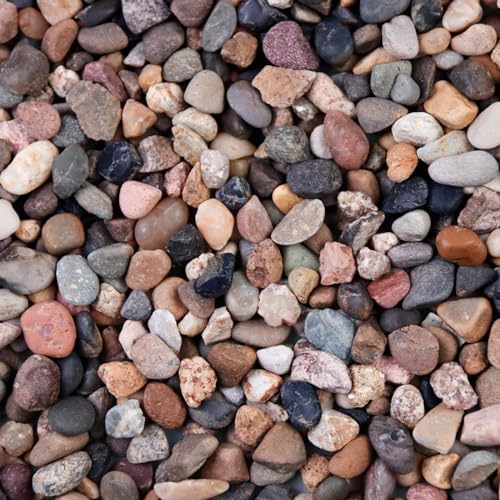 5lb Mixed Color Silica Gravel Pebbles, 1/5 inch Decorative Stones for Succulents, Pebbles for Vases,Plants Rocks, Aquarium Sand, Top Dressing, Outdoor Decorative Rocks - color: Natural Colorful