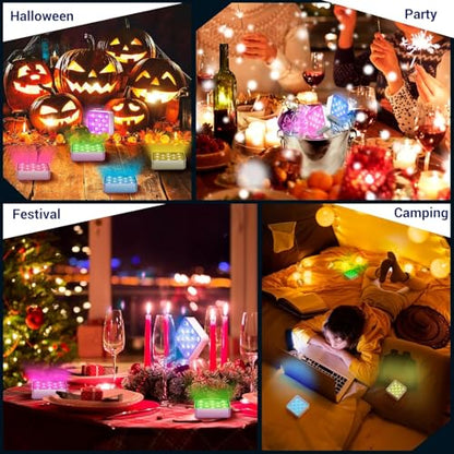 LOFTEK Pool Lights 2 Pack, Rechargeable Submersible LED Lights with Remote, IP68 Waterproof, 16 Colors Underwater Pool Light for Above Ground Inground Pool, Hot Tub, Shower, Bathub, Party, Vase, - size: 2 Pack