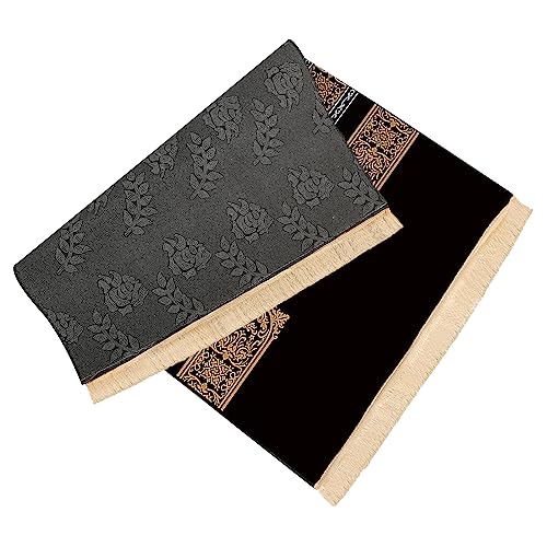 Muslim Prayer Mats Black and Gold Luxurious Prayer Rug Janamaz Sajadah Velvet Satin Prayer Rug Islam for Men Women Kids - color: Mode6