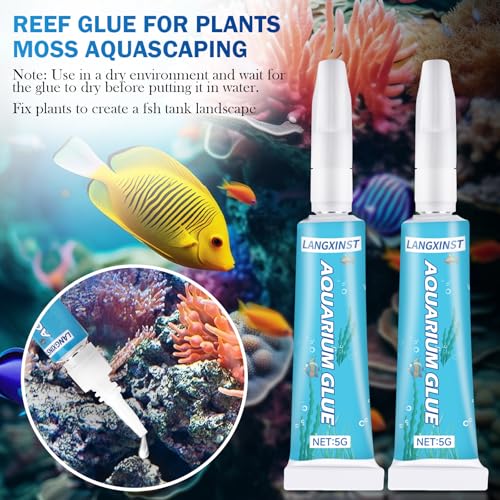 Aquarium Super Glue Gel Fish Safe for Coral, Moss and Plants | Fast-curing fish safe gel for coral, moss and plants in freshwater and saltwater aquariums.