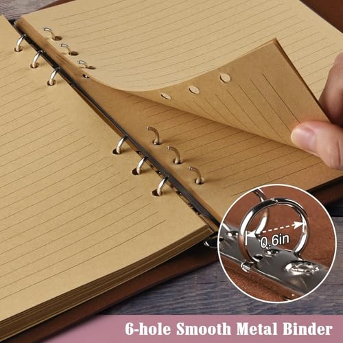 OMEYA Leather Journal Notebook, Refillable Writing Journal Diary Planner, Gifts For Women,Men, Girls, Sister, Friends (Pink, A5-9.3''×6.3'') - color: Pink, size: A5-9.3''×6.3''