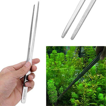 FEITA Extra-Long 15-Inch Tweezer Stainless Steel Straight for Aquarium Fishtank Aquascaping Tools, Mega Reptile Feeding Tongs - style: 15Inch Straight-Tip