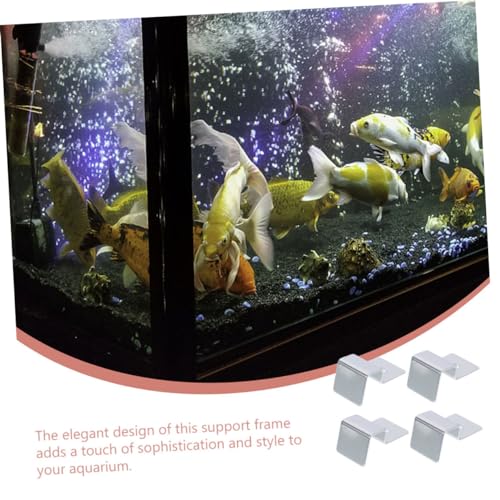 UKCOCO 4pcs Heavy Duty Stainless Steel Aquarium Lid Holders for Fish Tank Durable Bracket Support for Glass Tanks for Open Aquariums and Turtle Habitats