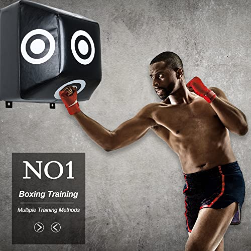 INNOLIFE Wall Mount Uppercut Boxing MMA Training Punching Target | (11.8" x 11.8" x 5.9"(Square Black))