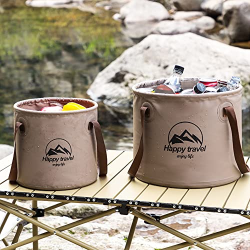 Collapsible Bucket 5-Gallon – Heavy-Duty PVC Folding Water Container with Handle – Portable Camping, Fishing, Gardening, Picnic & Farm Use