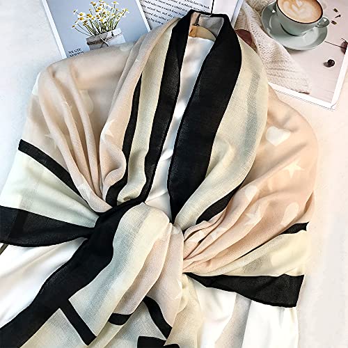 FINIZO Women's Fashion Scarves, Lightweight Cotton Blend Neck Scarves - color: 04