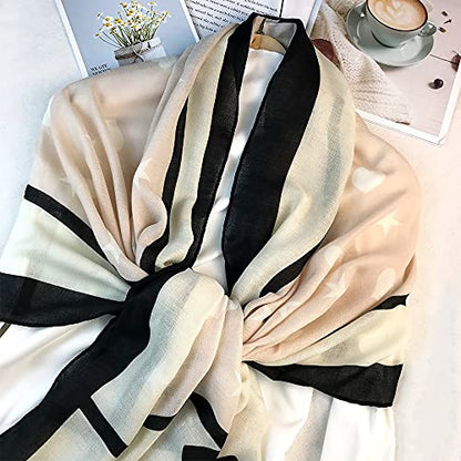 FINIZO Women's Fashion Scarves, Lightweight Cotton Blend Neck Scarves - color: 04