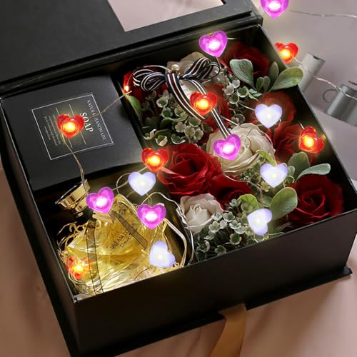 Heart String Lights 10FT 30 LED Romantic Valentine's Day Fairy Light for Decorating Celebrations Gift Giving - style: heart